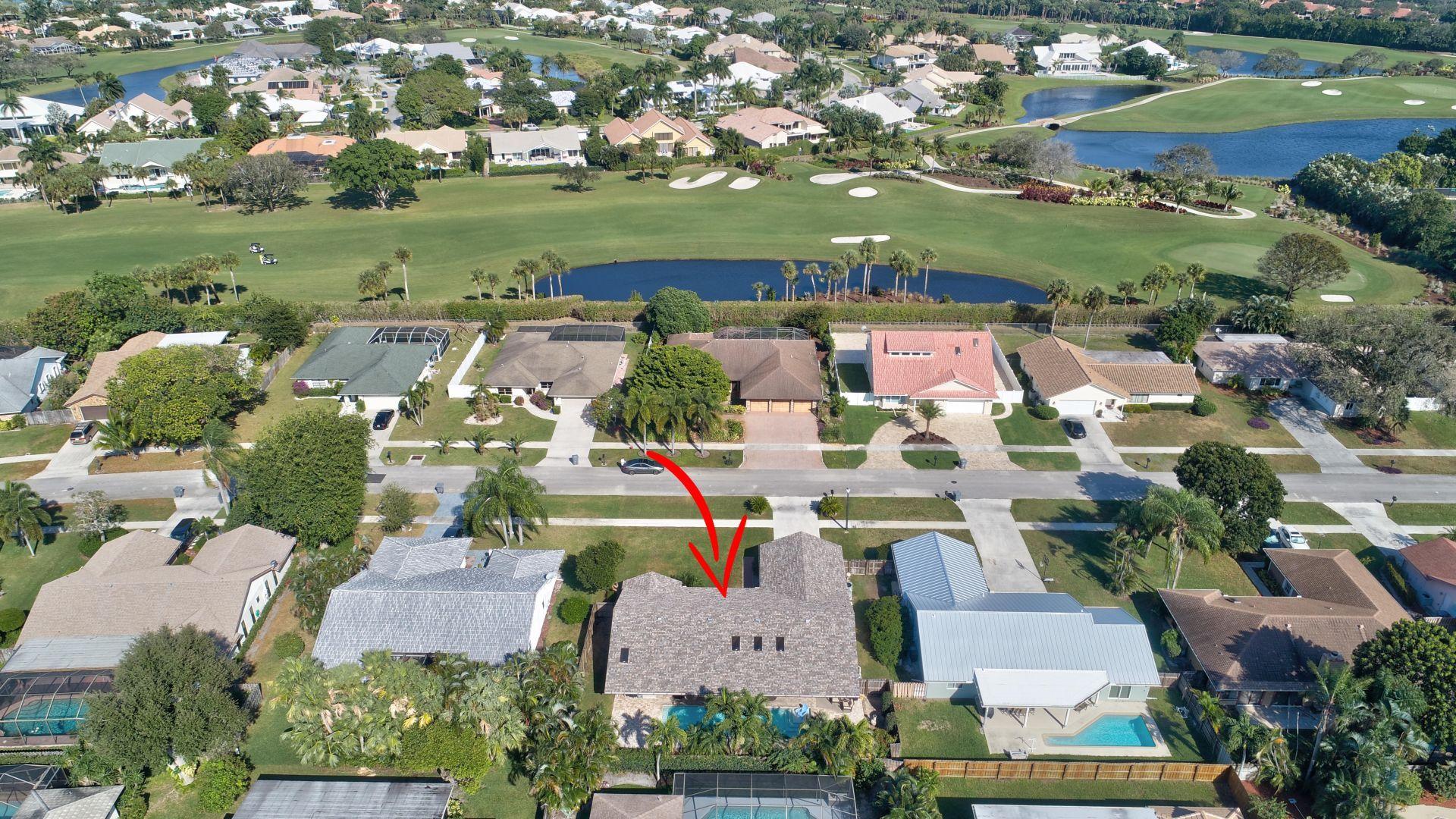 17285 Lake Park Road Boca Raton, FL 33487 - Photo 4 of 40 Aerial House & Golf Course 1
