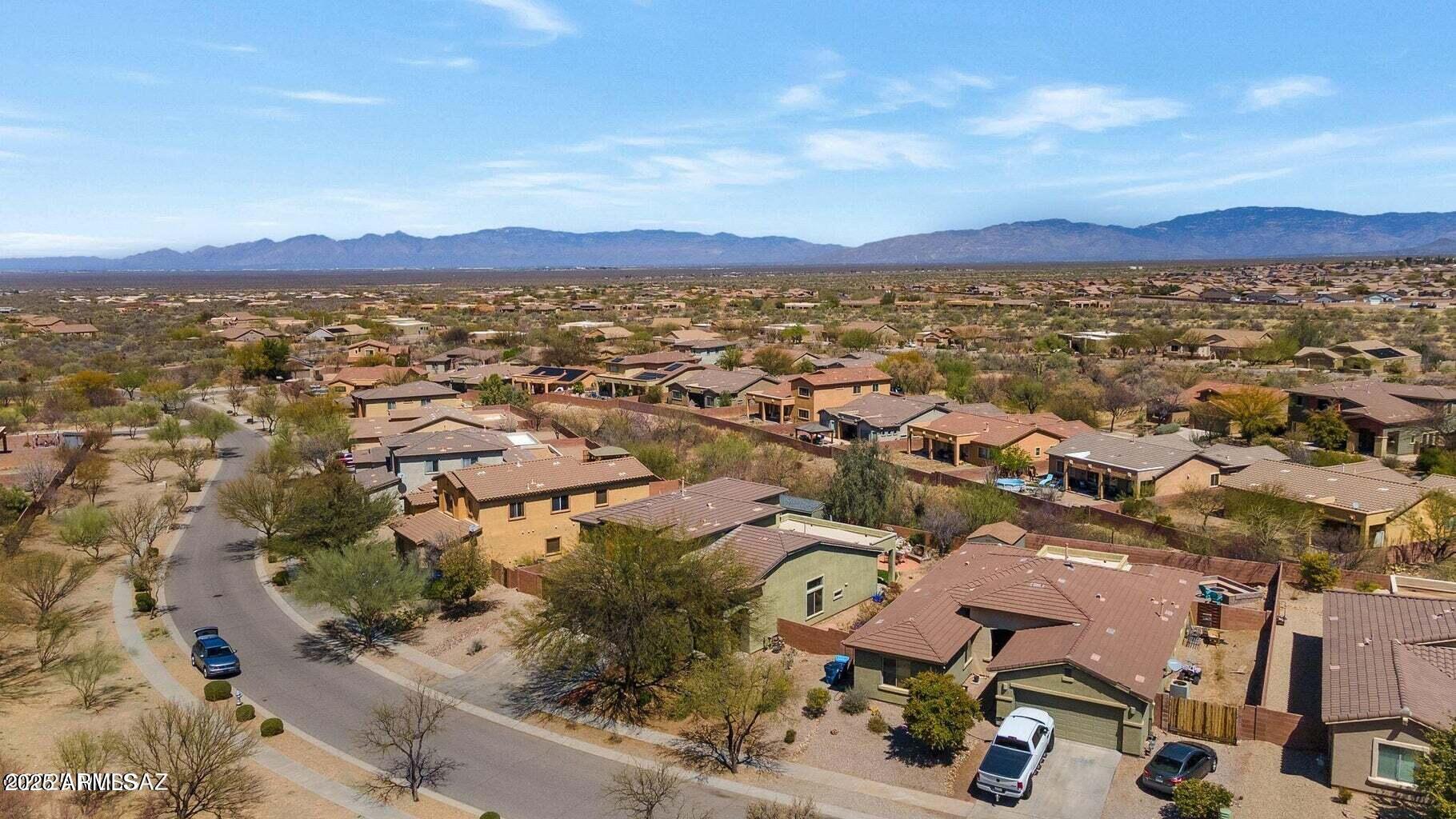 17407 South Purple Mesa Trail Vail, AZ 85641 - Photo 41 of 54 an aerial view of residential houses with outdoor space