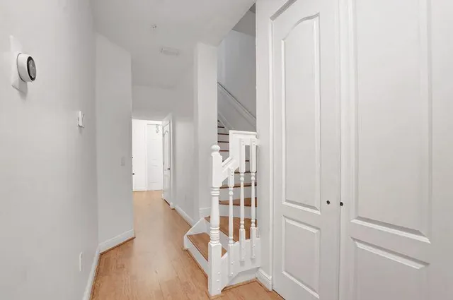 a view of an entryway with staircase