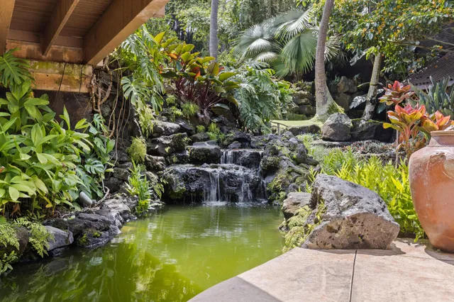 a view of a lake with a house