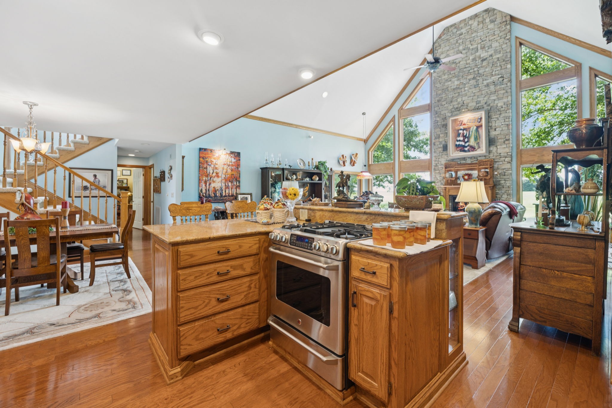 3225 Pinson School Road Greenbrier, TN 37073 - Photo 22 of 96 a kitchen with stainless steel appliances granite countertop a stove and a refrigerator