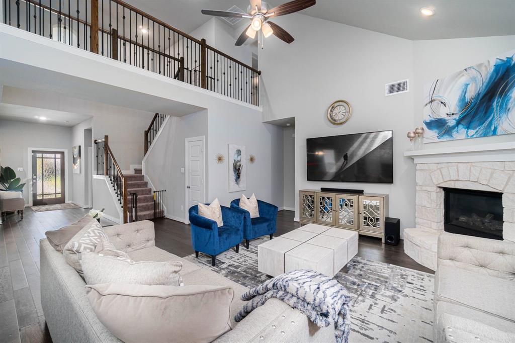 1725 Drover Creek Road Aubrey, TX 76227 - Photo 1 of 1 a living room with furniture and a flat screen tv