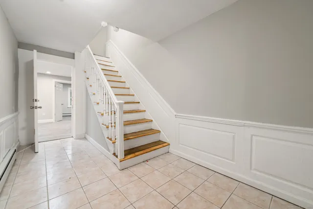 a view of an entryway with staircase