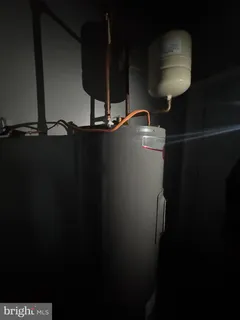 a close view of water heater room