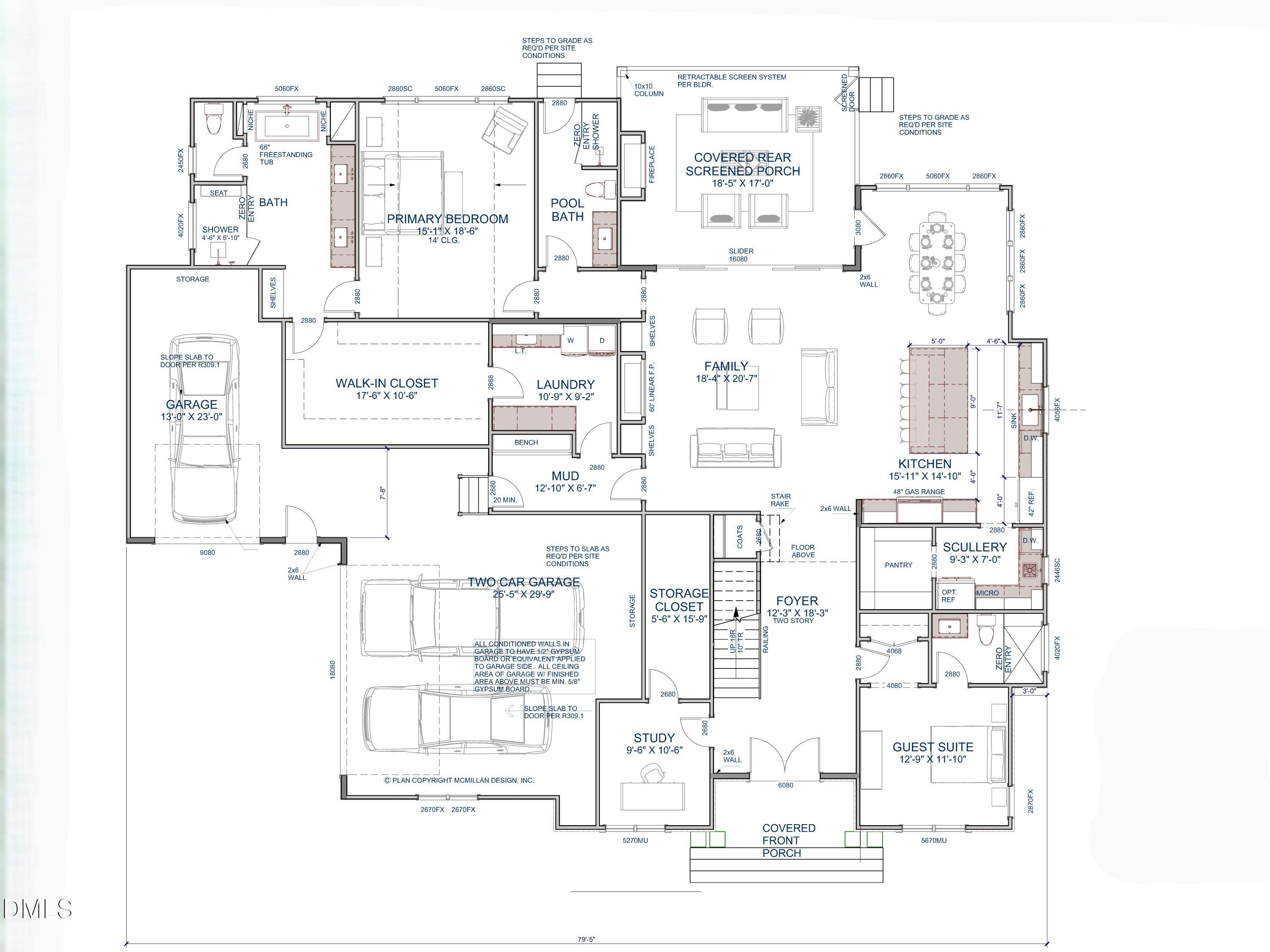405 Shinleaf Pond Trail Raleigh, NC 27614 - Photo 24 of 25 Shinleaf 22 - Main Level Floorplan