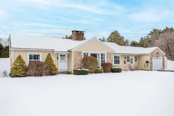front view of a house with a outdoor space