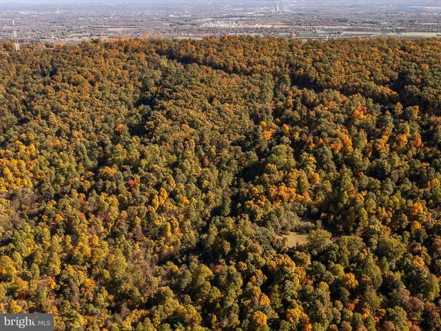 an aerial view of residential house and green space