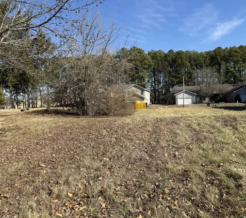 a view of a yard with a tree