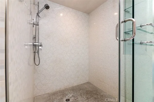 a view of a bathroom from a hallway