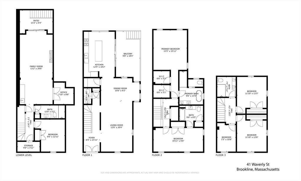 41 Waverly Street Brookline, MA 02445 - Photo 38 of 38 a picture of a floor plan