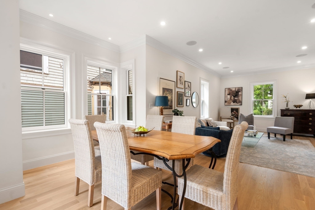 41 Waverly Street Brookline, MA 02445 - Photo 9 of 38 a view of a dining room with furniture and wooden floor