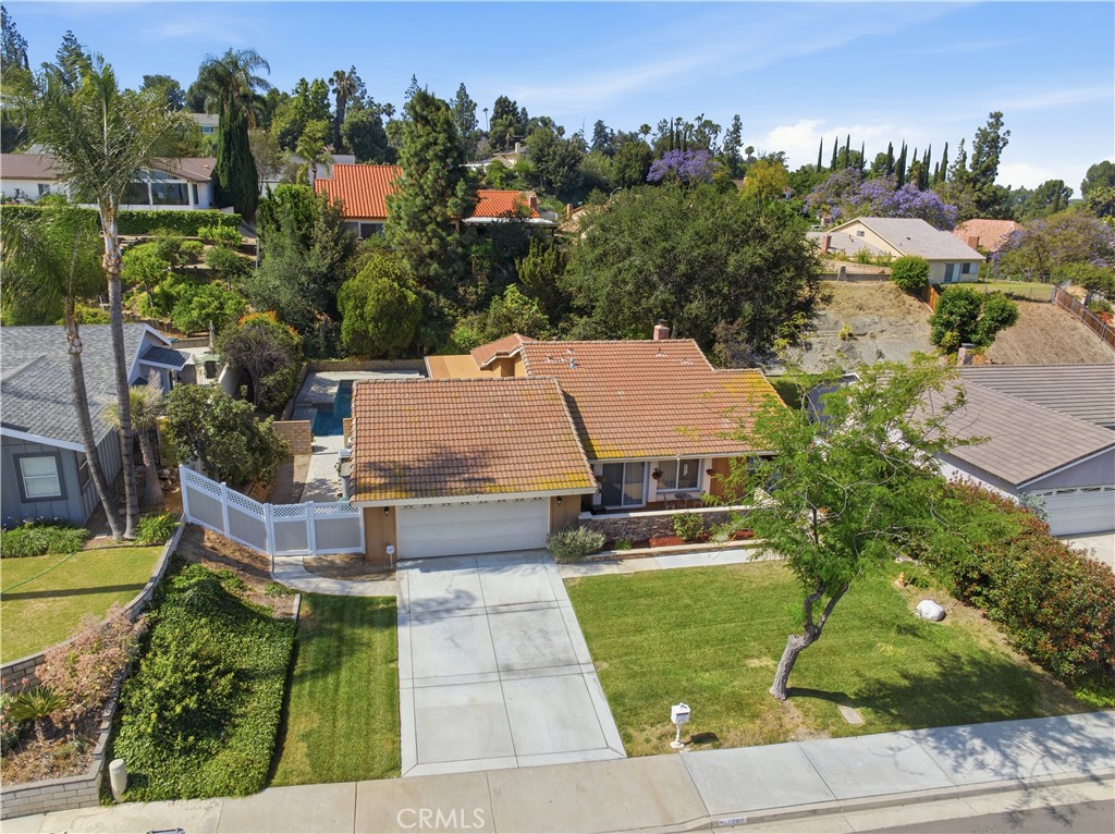 1340 Cadwell Court Riverside, CA 92506 - Photo 61 of 63 an aerial view of a house with swimming pool patio and outdoor seating