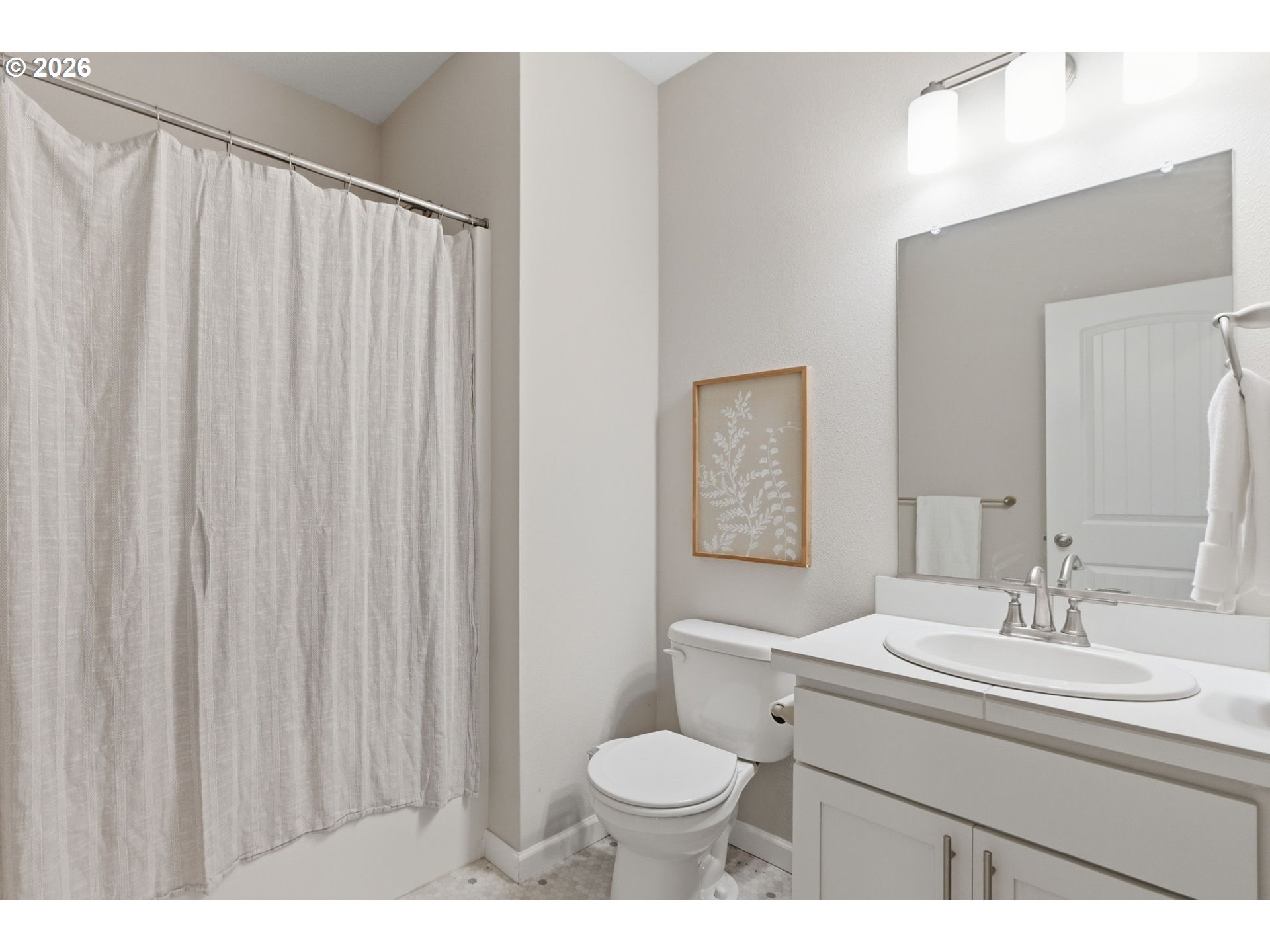 33068 Northwest Ej Smith Road Scappoose, OR 97056 - Photo 31 of 43 a bathroom with a toilet a sink and a mirror