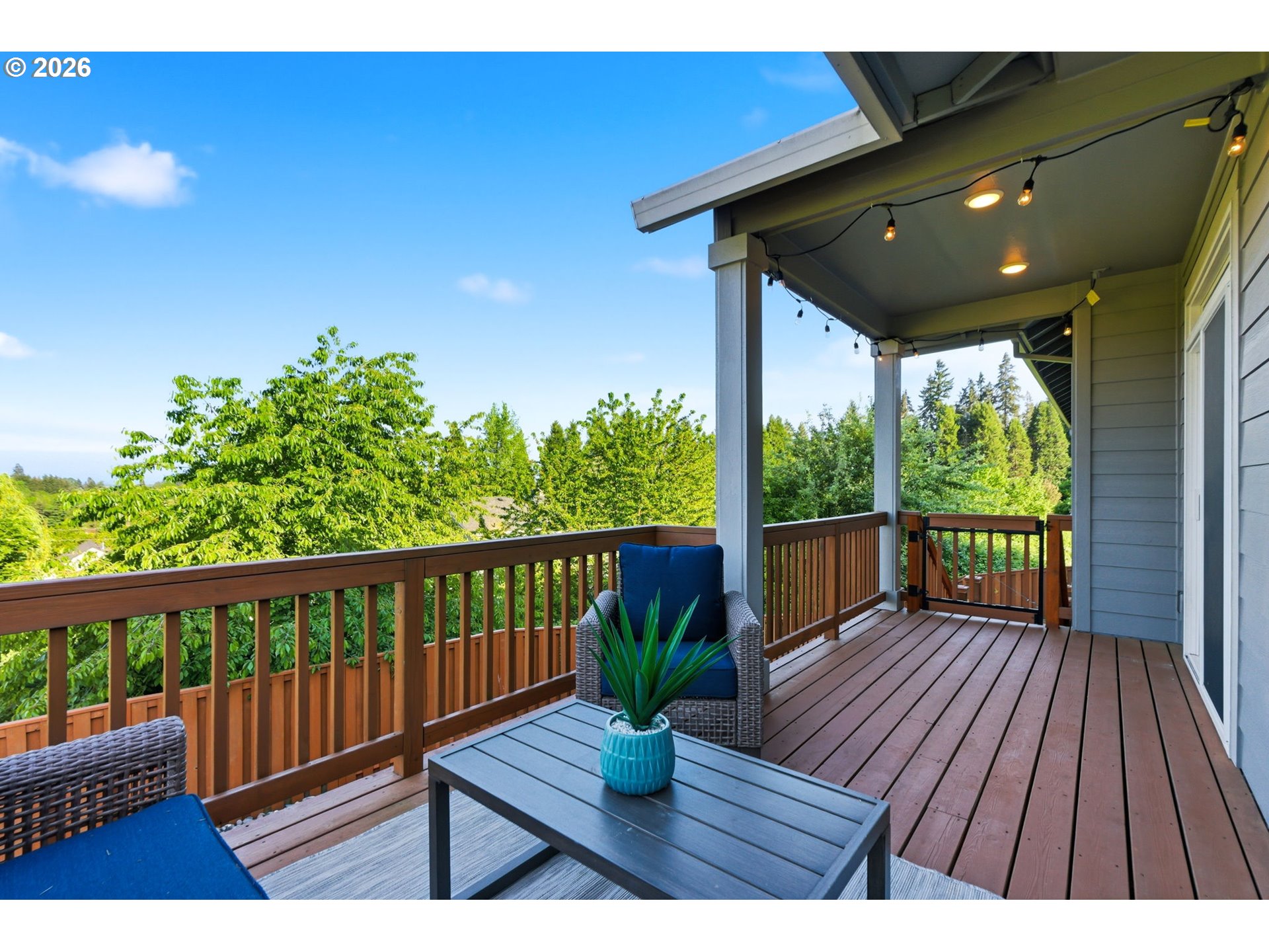 33068 Northwest Ej Smith Road Scappoose, OR 97056 - Photo 36 of 43 a view of a balcony with wooden floor