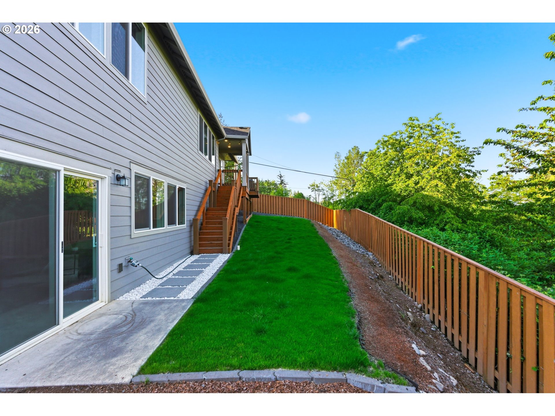 33068 Northwest Ej Smith Road Scappoose, OR 97056 - Photo 42 of 43 a view of a porch with a yard