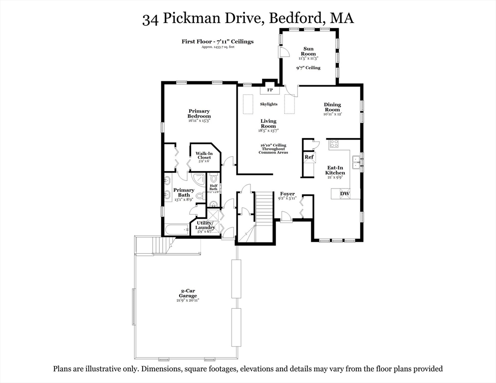 34 Pickman Drive Bedford, MA 01730 - Photo 37 of 38 a picture of a floor plan