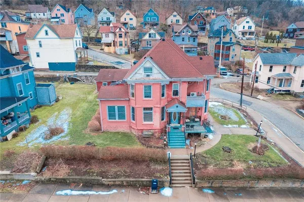 an aerial view of residential houses