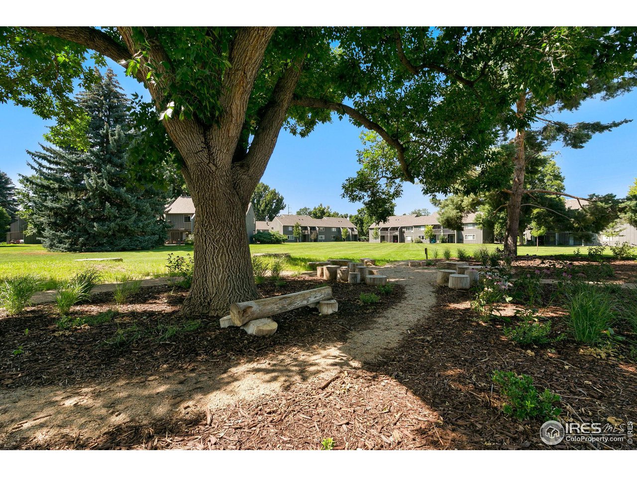 801 East Drake Road, Unit 61 Fort Collins, CO 80525 - Photo 21 of 23 a backyard of a house with a yard and outdoor seating