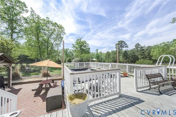 a view of backyard with green space