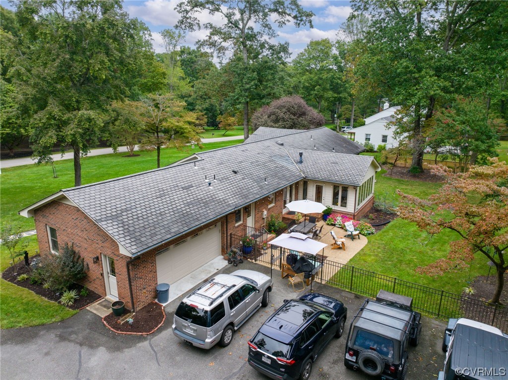 2730 West Brigstock Road Midlothian, VA 23113 - Photo 47 of 49 an aerial view of a house with garden space and street view
