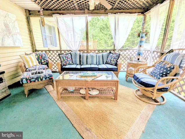 a view of an outdoor space with seating area