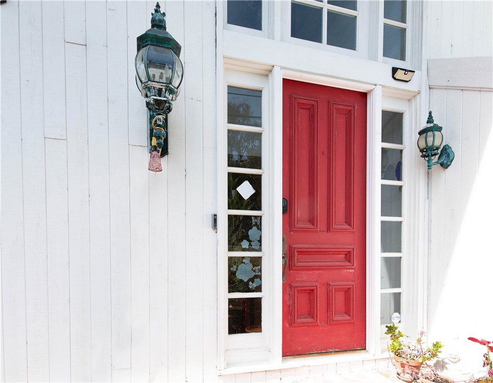 a view of front door of house