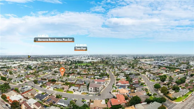 an aerial view of multiple house
