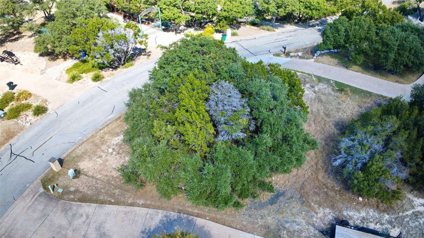 217 Lakefront Drive Point Venture, TX 78645 - Photo 9 of 13 an aerial view of residential house with outdoor space and trees all around