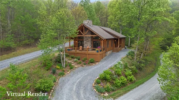 a backyard of a house with lots of tree