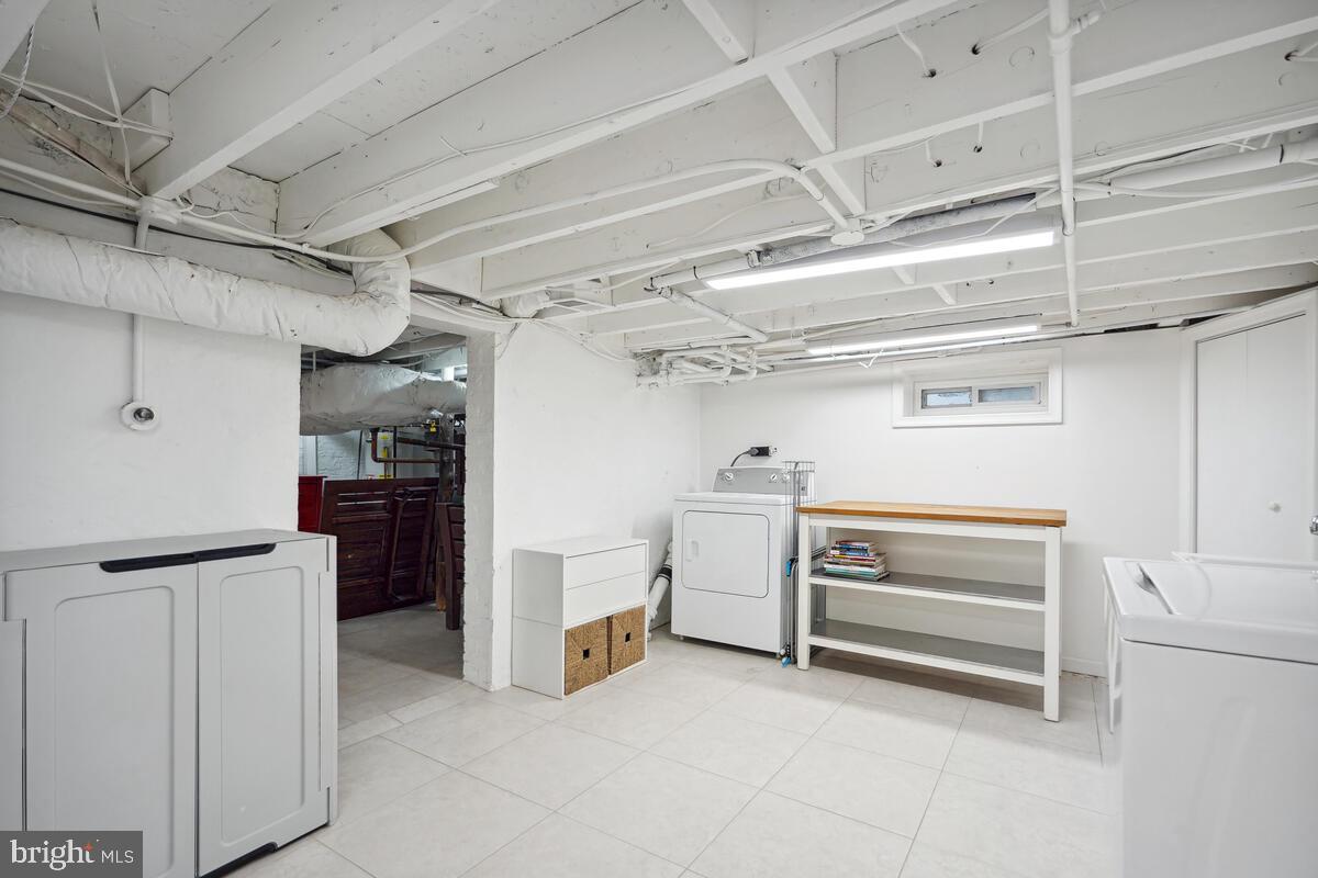 413 U Street Northwest Washington, DC 20001 - Photo 45 of 67 Laundry room with storage area in basement
