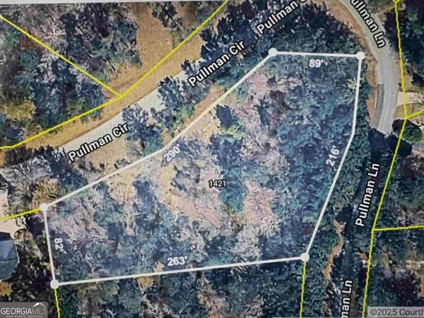 a view of a yard with wooden stairs