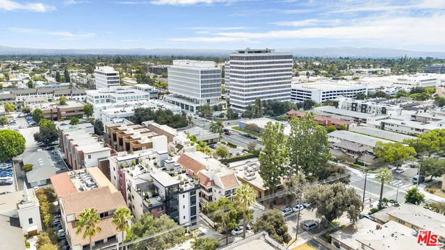 an aerial view of multiple house