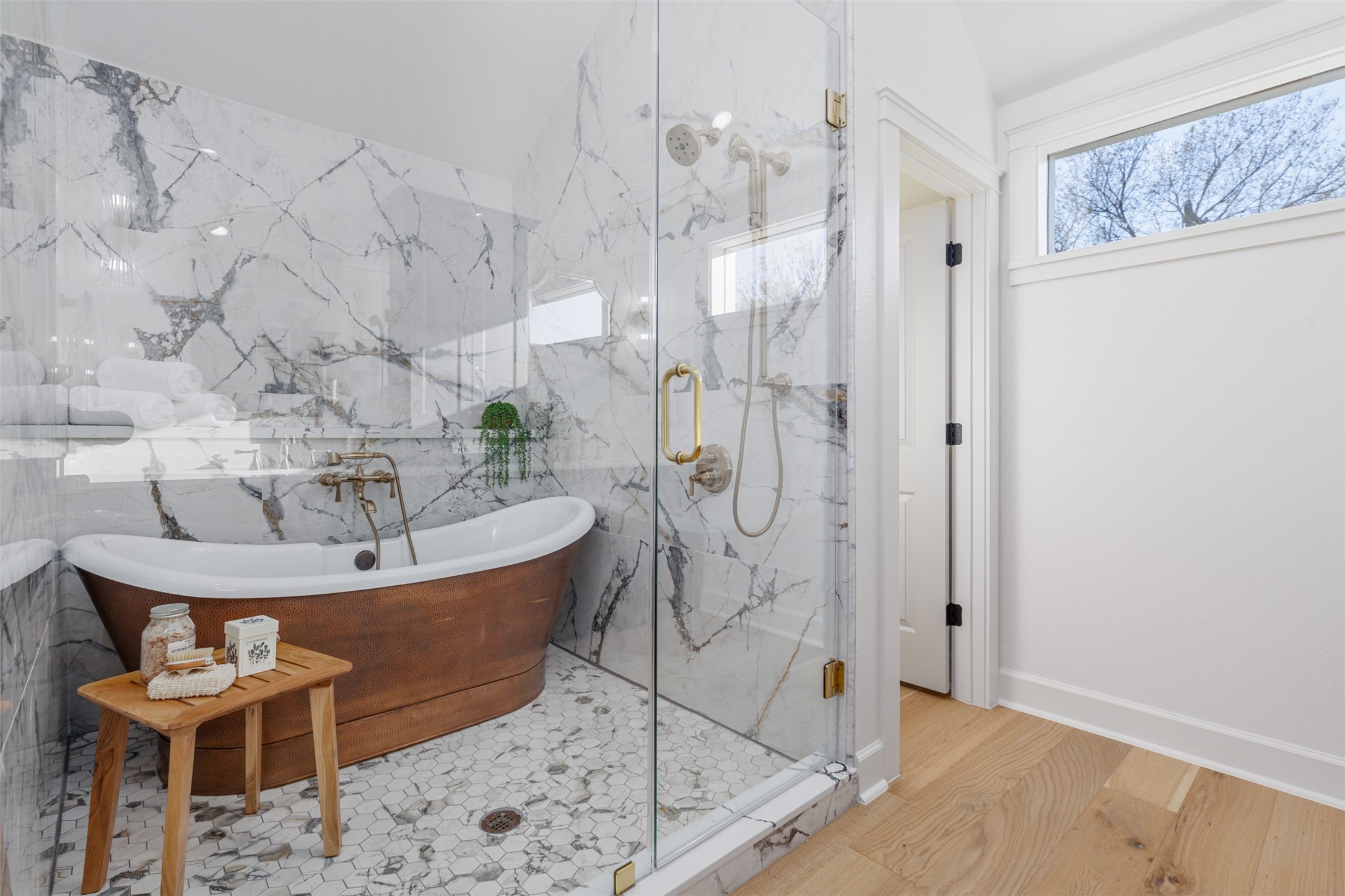 1535 Rutland Street Houston, TX 77008 - Photo 29 of 50 a bathroom with a bathtub and shower