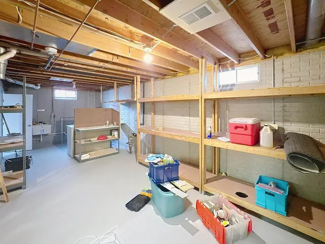 a storage room with storage and utility