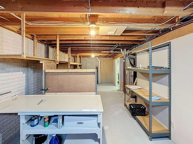 a view of a room with racks