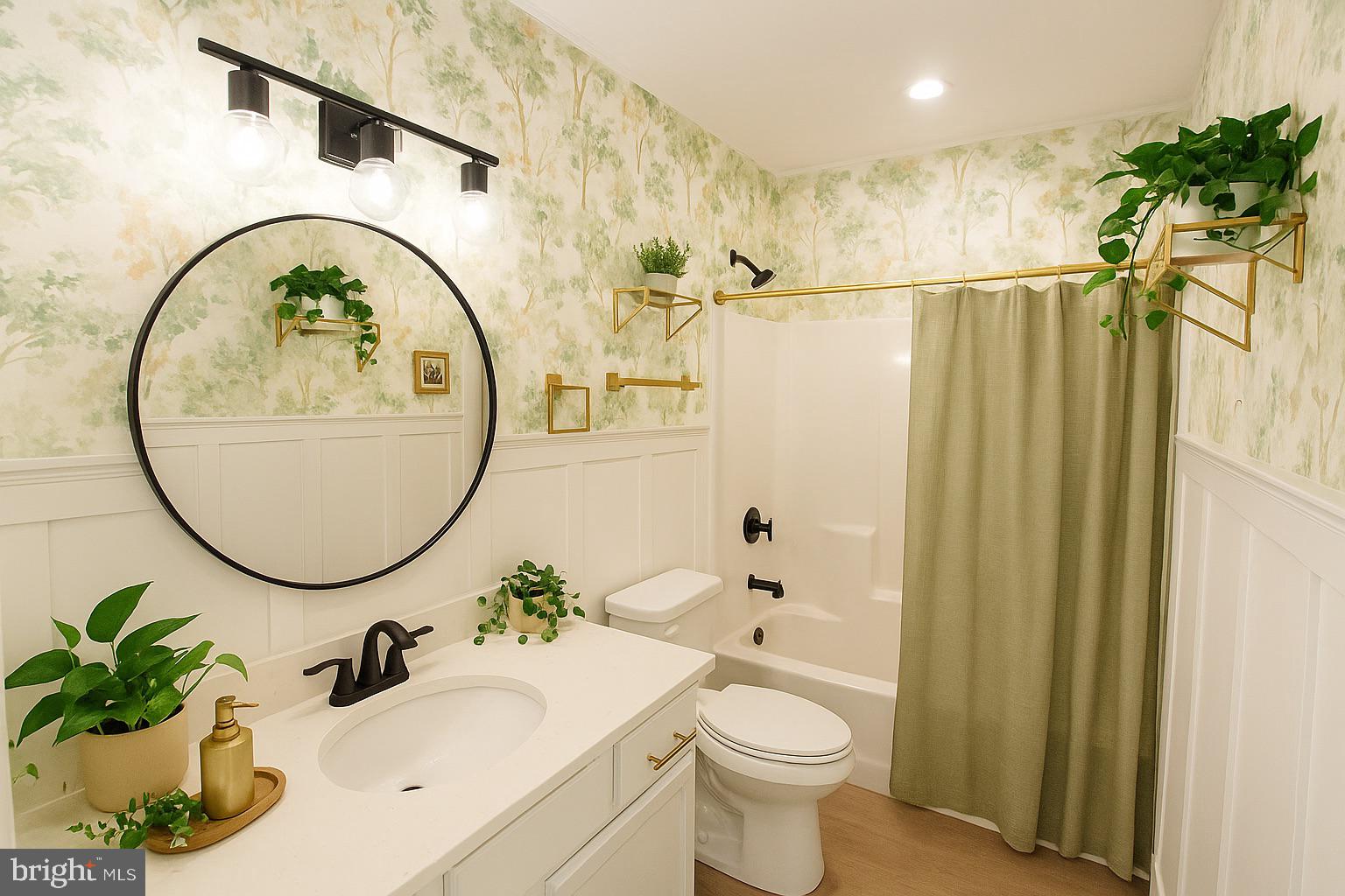 362 Drummer Hill Road Front Royal, VA 22630 - Photo 16 of 48 a bathroom with a sink mirror toilet and shower