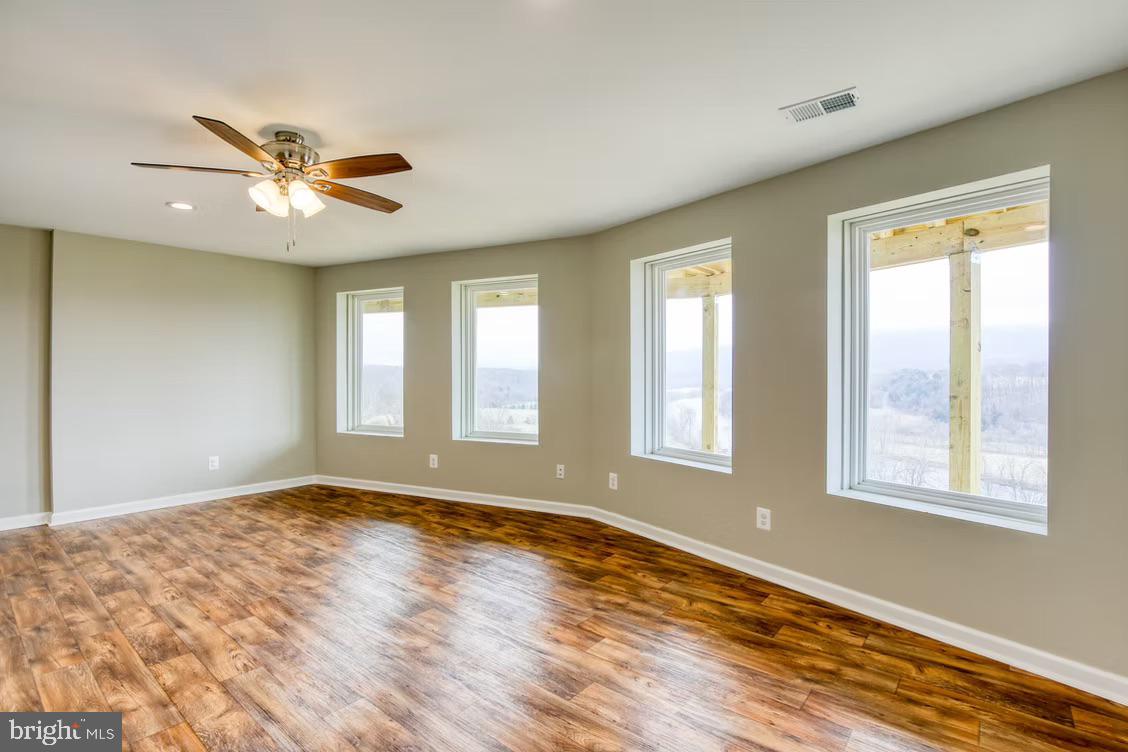 362 Drummer Hill Road Front Royal, VA 22630 - Photo 29 of 48 a view of an empty room with window and chandelier fan