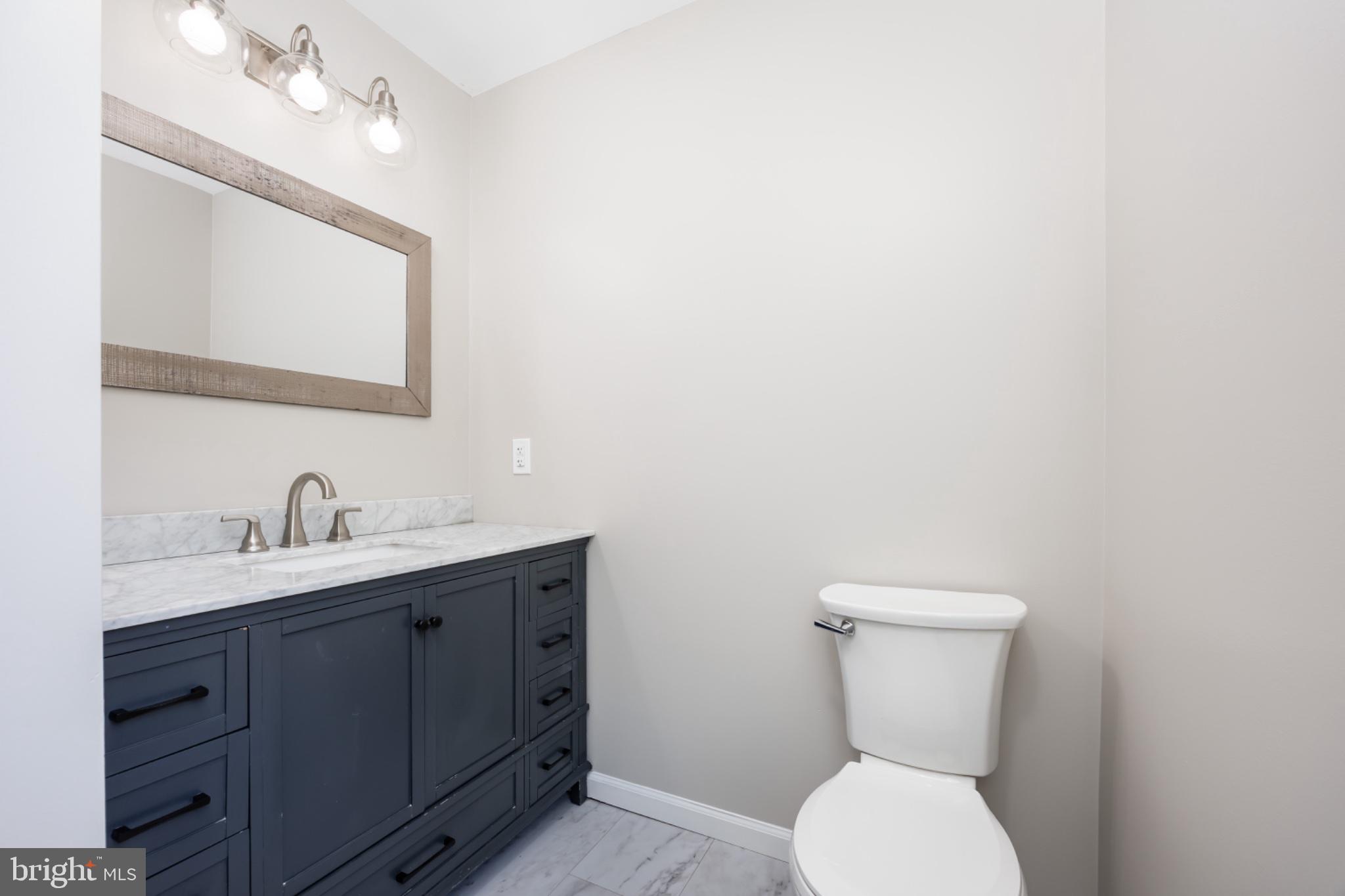 7121 Cedartown Road Snow Hill, MD 21863 - Photo 39 of 52 a bathroom with a toilet a sink and mirror