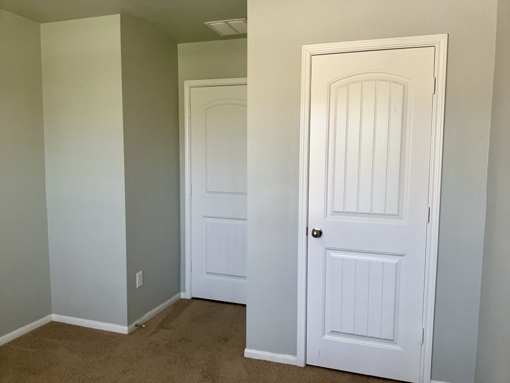12040 Riparian Road Manor, TX 78653 - Photo 20 of 23 Thick carpeting pairs with neutral walls and classic paneled doors in this functional space.