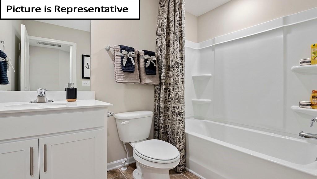 7104 North Mill Road Charlotte, NC 28216 - Photo 25 of 26 a bathroom with a sink a toilet and a bathtub