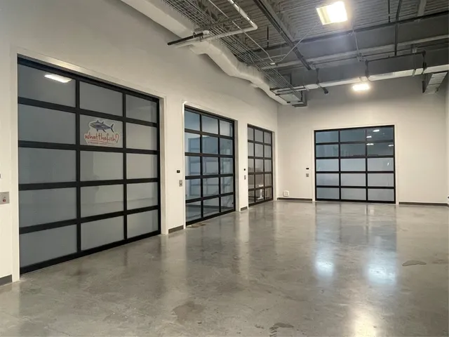 a view of a livingroom with a large window