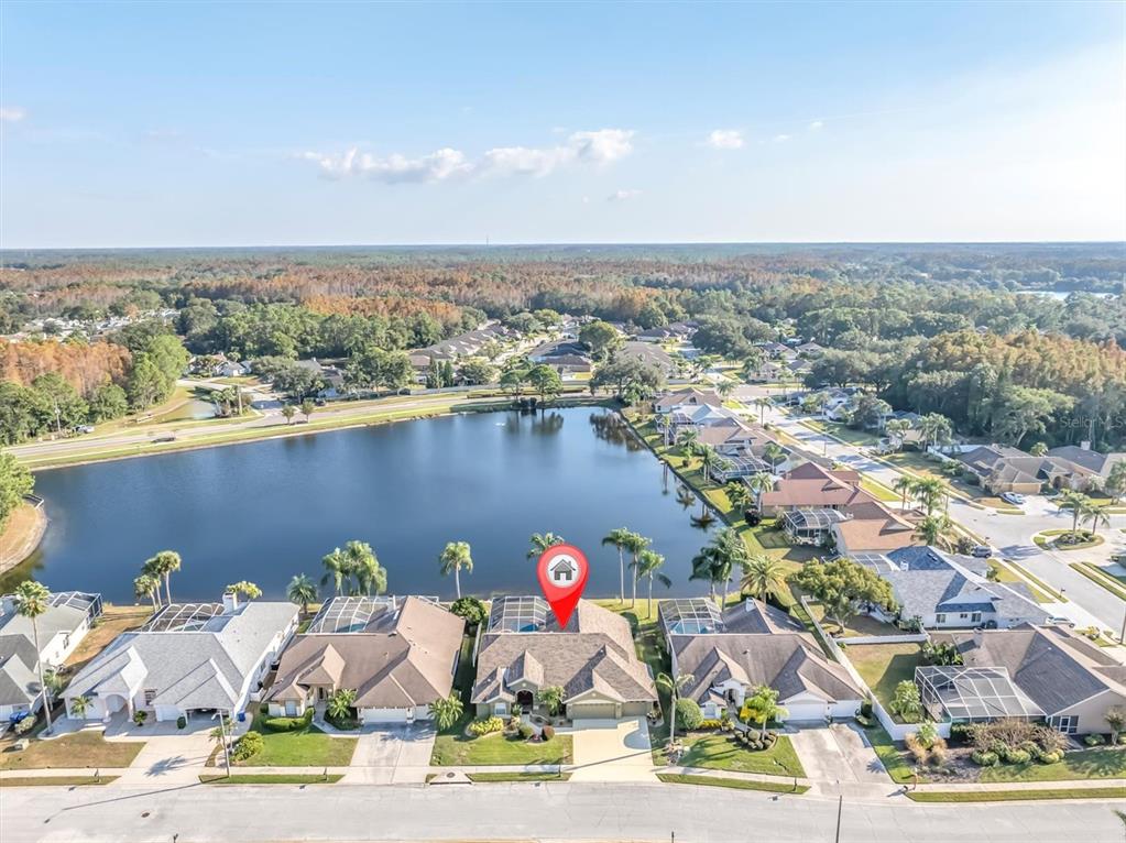 1226 Hoversham Drive New Port Richey, FL 34655 - Photo 6 of 41 an aerial view of a houses with yard