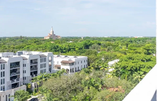 a view of a city from a building