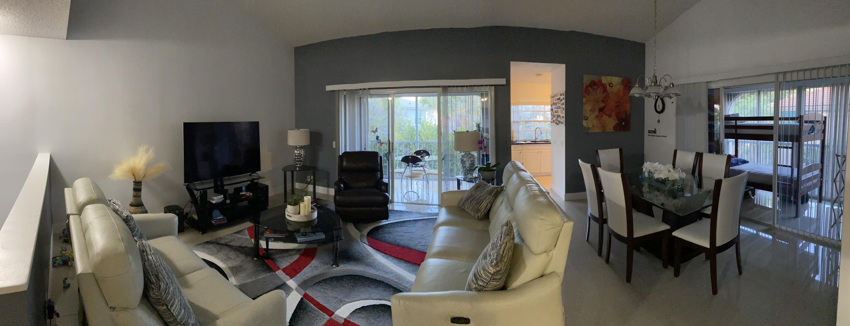 6545 Via Regina, Unit 12 Boca Raton, FL 33433 - Photo 3 of 17 Living Area Panoramic
