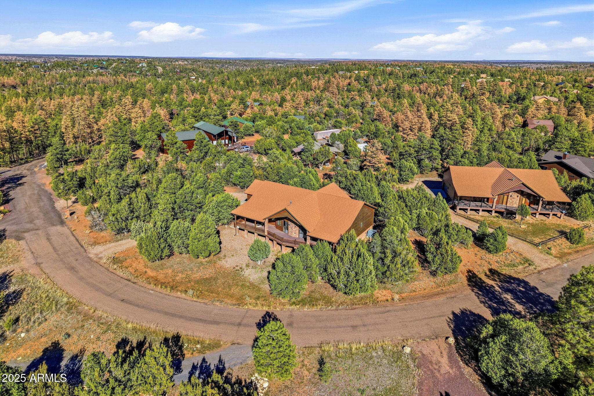 2276 Thunderbird Way Overgaard, AZ 85933 - Photo 29 of 41 an aerial view of residential houses with outdoor space