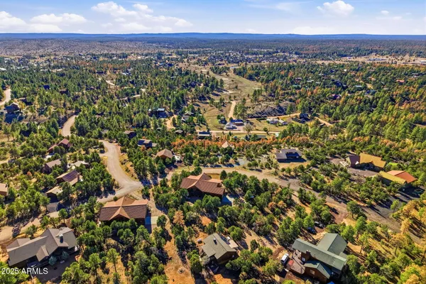 an aerial view of multiple house