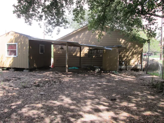a view of a road with trees