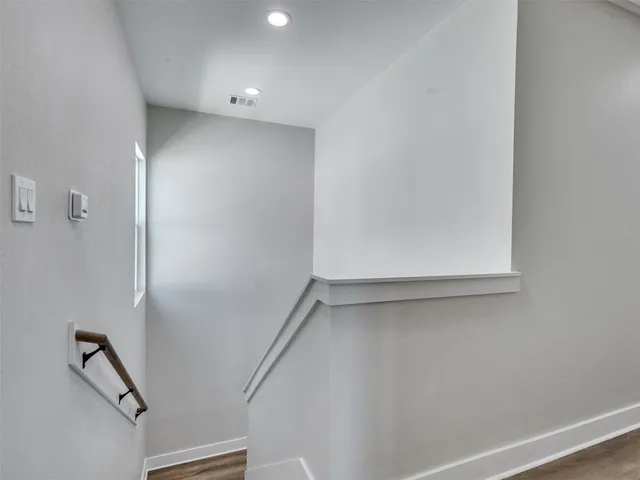 a view of a room with rack on the wall