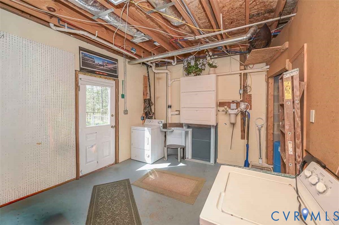 13124 Old Happy Hill Road Chester, VA 23831 - Photo 50 of 64 Basement laundry/mud room with pedestrian door.