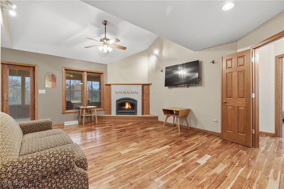 100 South Street Rochester, OH 44090 - Photo 11 of 50 Main house family room (in law suite doors open to the right)